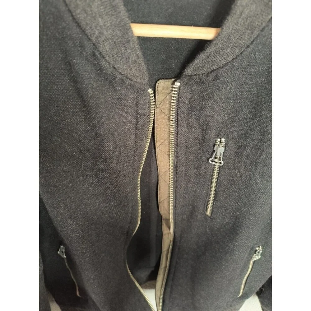 Apolis Global Citizen Jacket Mens Medium Wool Cotton Bomber Full Zip Long Sleeve
